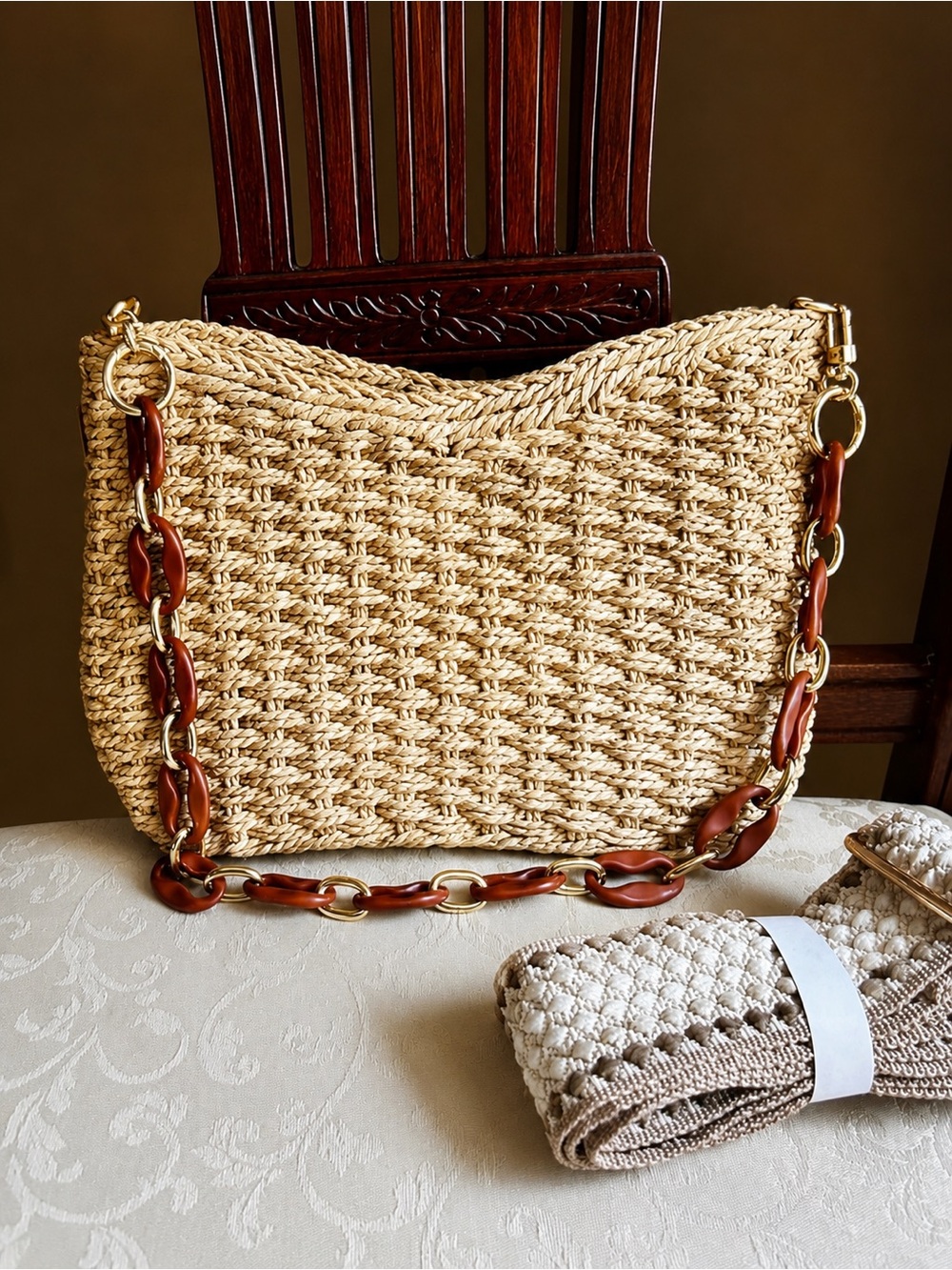 Staycation Straw Shoulder/Crossbody Bag